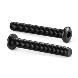 M5 x 50mm 20Pcs Flat Head Hex Socket Cap Screws Bolts, 304 Stainless Steel 18-8, Full Thread, Black Oxide by SG TZH (with Hex Spanner)
