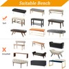 Fuloon Waterproof Dining Bench Cover, Removable Bench Slipcover Washable Bench