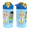 Zak Designs CoComelon Kids Water Bottle with Spout Cover and
