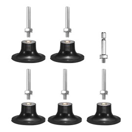 QUARKZMAN 5 Pack 2 Inch Disc Pad Holder Quick Change Discs 1/4 Inch Shank Holder Mandrel for Bar Sanders Sanding and Conditioning Discs Black