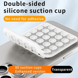 Double-Sided Silicone Phone Mount, Hands-Free Suction Holder, Anti-Slip Ideal for Videos, Perfect for TikTok & Instagram