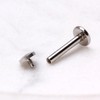 Covet Jewelry 316L Internally Threaded Labret with Round Flat Disc