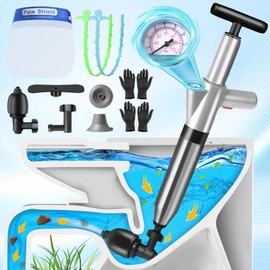Toilet Plunger, Toilet Clog Remover Heavy Duty, High-Pressure Air Drain unclogger, Powerful Toilet Auger for Bathroom, Drain, Sink, Floor, Kitchen Clogged Pipe