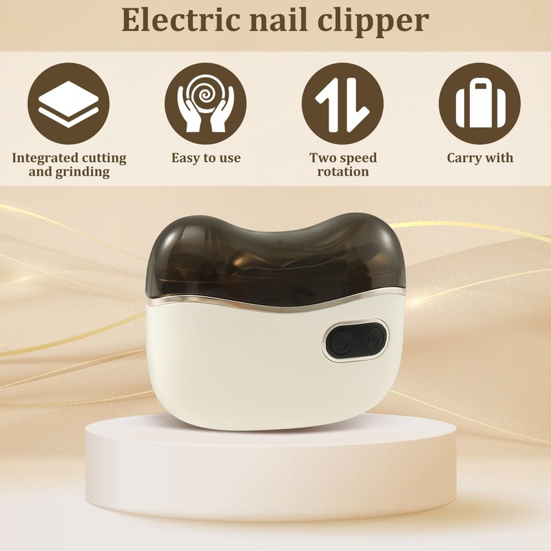 Electric Nail Trimmer, Electric Nail Clippers With Light Compact 2