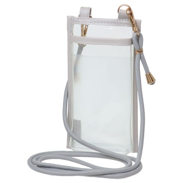 Pic Me Color [Smartphone Pouch] Clear Smartphone Shoulder [Gray]