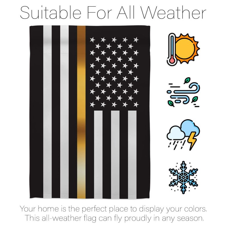 US Thin Gold Line Garden Flag - Set Mailbox Hanger