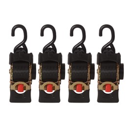 MOTO4U 4PCS Bolt on Retractable Ratchet Straps Heavy Duty Transom Straps (2" x 9') Boat Tie Down Straps Boat Trailer Straps with Bolt Set for Boat ATV Trailers 3000LBS/1360KG