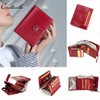 CONTACT'S-Women Leather Wallet RFID Blocking Small Bifold Coin Pocket Purse