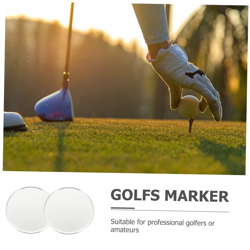 NOLITOY 4Pcs Golf Ball Markers Iron Positioning Tools Waterproof Alignment