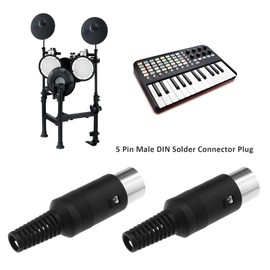 VGOL Pack of 8 5 Pin Connector DIN Solder Plug DIN Solder Plug Cable Connector for Mixer Electronic Drum Amplifier Microphone