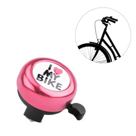 Children's Bicycle Bell, Metal Novelty Bicycle Bell, Child Bicycle Ring, Retro Bicycle Bell, Children's Bicycle Accessories with I Love My Bike Pattern for 22 mm Handlebar Bicycle Mountain Road Bike