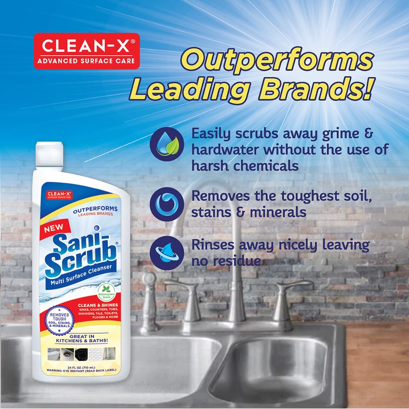 Sani-Scrub Multi Surface Cleanser - Advanced Stain Remover-Cleans & shines