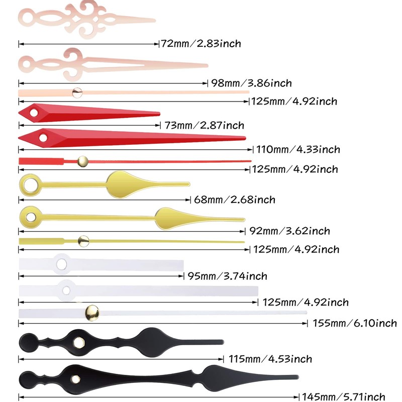 Mudder 2 Pieces Clock Movement Long Tree High Torque Clock