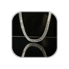PanLuca Rectangle Zirconia Tennis Necklace for Women Men, 14k White