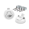 Slam Latch 2'' Flush Pull Latch White Plastic Handle for