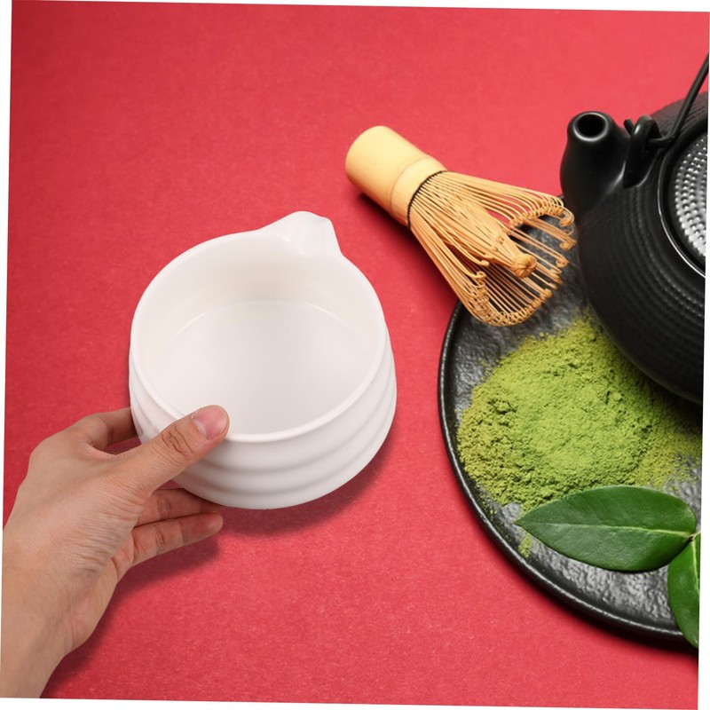NOLITOY 1 Set Ceramic Matcha Tea Bowl with Spout Traditional