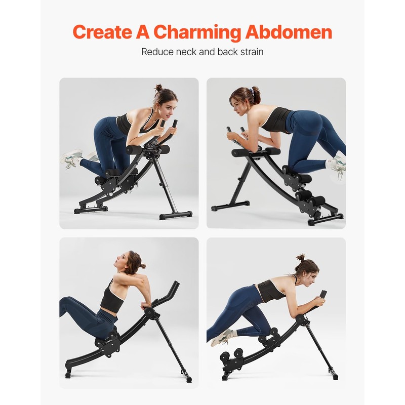 VEVOR AB Workout Machine, Dual-track Ab Workout Equipment at Home