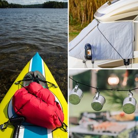 Akicderu Tension Elastic Straps with Hooks, Heavy Duty Expander with Hooks, Pack of 10, Robust Rubber Tensioner with Hooks, 60 cm, Versatile Rubber Bands with Hooks, Rubber Tensioners for Luggage,