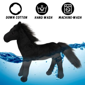 PLNVNVP Pferd Stuffed Animal, Pferd Stofftiere Plüsch Spielzeug, Pony Horse Plush Toy Plüschpuppe,Simulation Kuscheltier Klein Plüsch Pferd-20cm