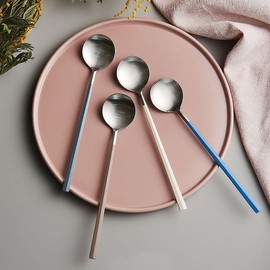 Laciete Evero cutlery set (4-person set/4 spoon and chopstick sets), 2 sets of ash gray + 2 sets of modern blue / 라씨에뜨 이브로 수저세트(4인세트/숟가락,젓가락세트 4벌), 애쉬그레이2set+모던블루2set