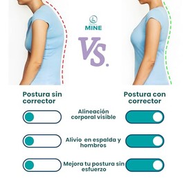 SEVEN MINE Corrector de Postura Transpirable para Espalda | Soporte Ligero y Ajustable con Bandas Elásticas | Mejora la Postura, Alivia Molestias y Mantiene la Columna Recta (Large)