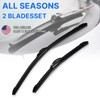 XVISUAL 2pcs OEM Quality Windshield Wiper Blades J-hook Bracketless Frameless