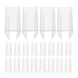 NUOBESTY 20 Pieces Movable Shelf Label Holder Plastic Transparent Price Tag Holder for Clamping Price Labels Price Tags Holder Label Display Holder for Supermarket Wooden Shelf