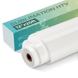 HTVRONT Clear Sublimation HTV Vinyl Matte 12" X 20FT - Sublimation Vinyl High Transfer Rate - Bright Smooth Washable HTV for T-Shirt/Hat/Pillow/Bag