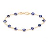 Pulsera multicolor chapada en oro de 18 quilates para mujer,