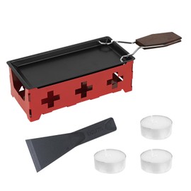 ChiiGe Mini Raclette Barbecue Set, Cheese Raclette, Cheese Melter, Cheese Wheel Plate Stove Set, Mini Cheese Wheel, for Cheese, Meat, and Vegetables, Kitchen tools