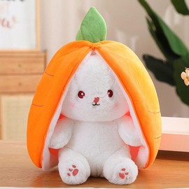 Rabbit Plush Stuffed Animal Strawberry Carrot Bunny Plushie Toy for Girls Gift for Kids:_Orange 35cm (13.8") Carrot