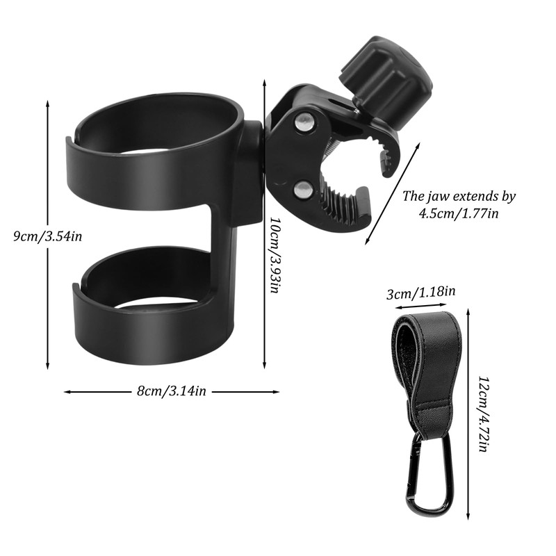 Drinks Holder Pushchair Universal 360° Cup Holder for Buggy, Adjustable