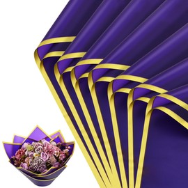 BEISHIDA 20 Sheets Dark Blue Flower Wrapping Paper, Dark Blue Floral Paper, Bouquet Paper, Matte with Black Edges Paper for Graduation Christmas Valentine's Day Birthdays Flowers Bouquet Gift Wrapping