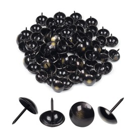 MroMax Upholstery Nails Tacks 0.63" Head Dia Iron Vintage Style Metal Round Thumb Push Pins 0.83" Height for Furniture Decoration Chair Hardware Cork Board Sofa Headboards 200Pcs