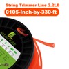 VIABRICO 105 Trimmer Line Square Weed Wacker String .105-Inch-by-330-ft, Weed