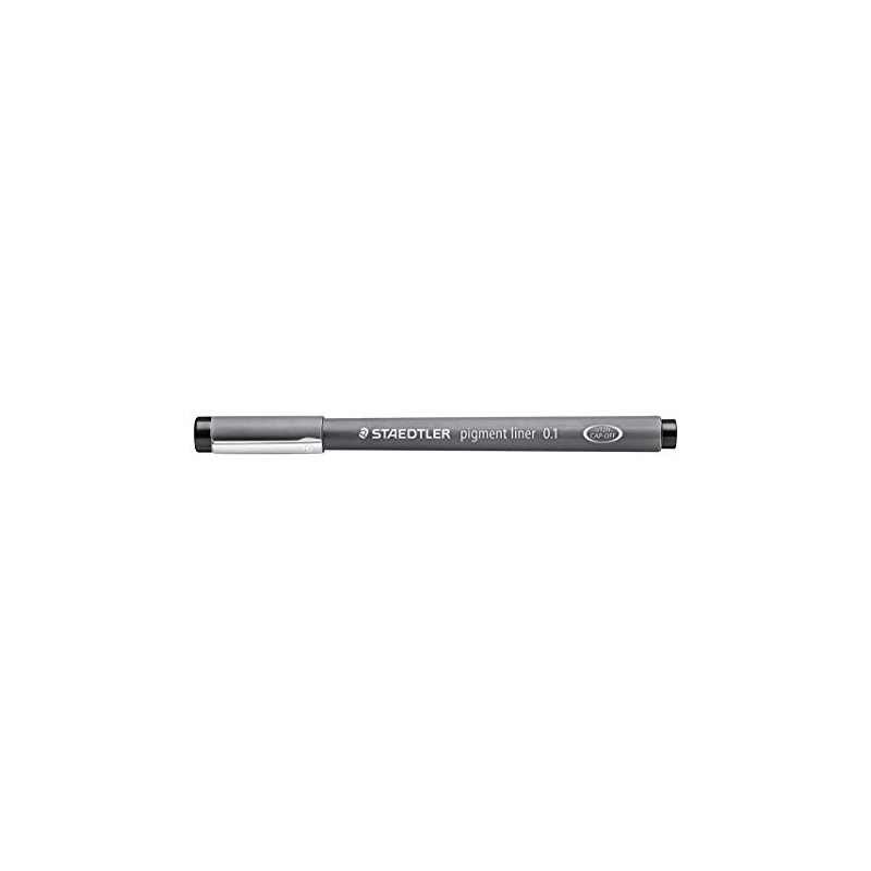 Staedtler 308 01-9 Pigment Liner Black 0.1mm 10 Rollerball Pens