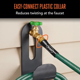 Scotts 50 ft. Garden Hose – 5/8 in. Diameter, 4-Ply Construction, 300 PSI, High-Pressure, Easy-to-Coil Water Hose with Crush-Resistant Couplings, Easy to Connect for Lawn and Garden Use