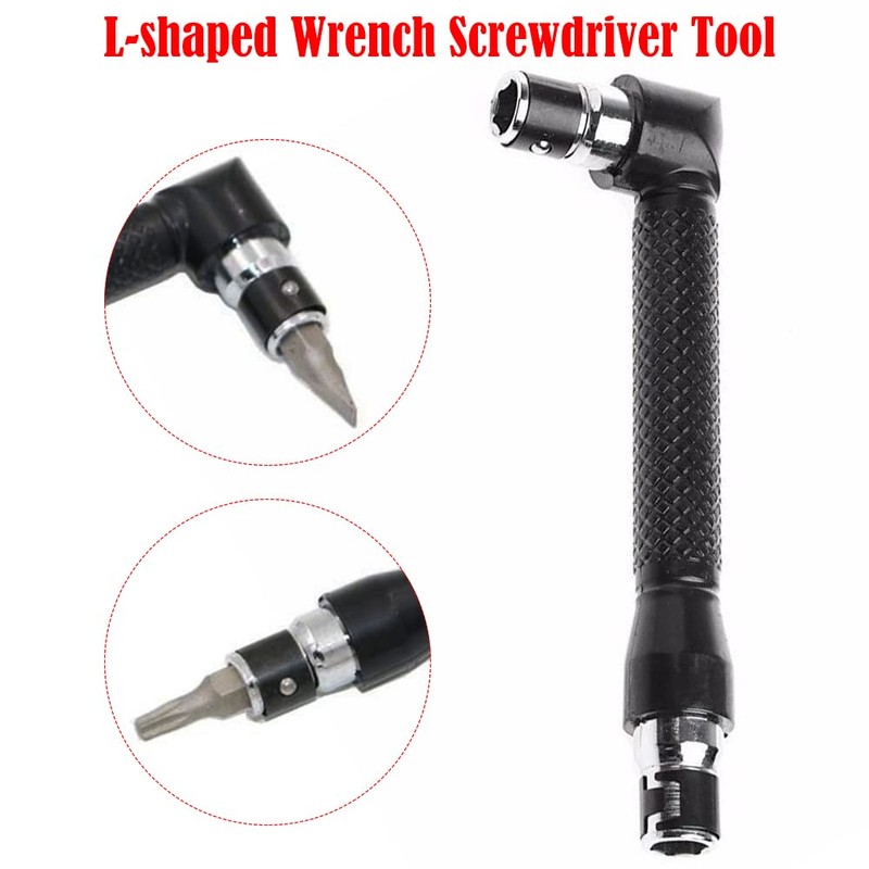 L-Shaped Hex Socket Wrench, 1/4-Inch Double-Headed L-Shaped Hex Socket Wrench/Screwdriver,