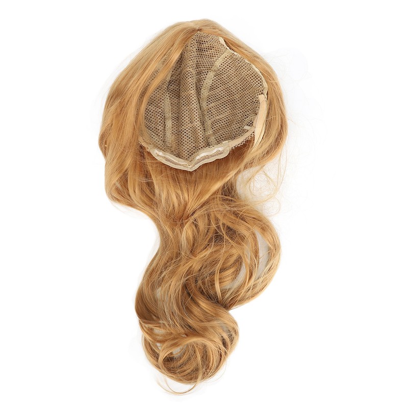 Women Long Hair Wig Light Brown Color Middle Parting Breathable
