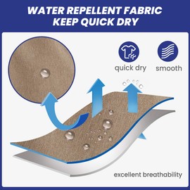 MaaMgic Mens Solid Swim Trunks Quick Dry 4 Way Stretch Mesh Lining Swimwear Bathing Suits,Sand Khaki,Medium