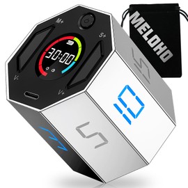 Pomodoro Timer, Magnetic Visual Timer with Flip Countdown, Silent & Alarm, Ideal ADHD Tools for Adults/Kids, Small Cube Digital Timer for for Office Productivity, Kitchen Cooking, Work, Study