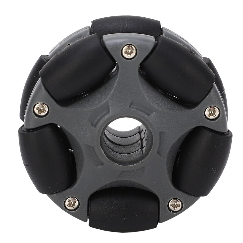 58mm Plastic Omnidirectional Wheel, Gray Black, Excellent Load Stability, Plastic
