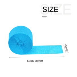 sourcing map Crepe Paper Streamer Crepe Paper Decoration 82ft Long 1.8 Inch Wide for Birthday Party Wedding Thanksgiving Christmas Decorations DIY, Lake Blue Pack of 2