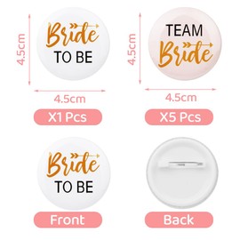 Aolso JGA Bridal Button Set, Jga Accessories Women, Team Bride Buttons Badge, Bridal Shower Accessories, Bridal Wedding Decoration, Jga Women Badge for Games Party, Wedding, Engagement Celebrations,
