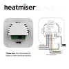 Heatmiser DS1-L V2 Dial Room Thermostat LCD Temperature Display 230v