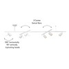 Globe Electric West 64" 6-Light Track Lighting, Matte White, Center