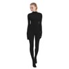 SUPRNOWA Mock Turtleneck Full Body Unitard Elastane Spandex Long Sleeve