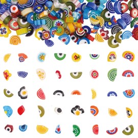 Youway Style Millefiori Glass Mosaic Tiles for Crafts, Broken Mosaic Glass Pieces for DIY Crafts Kits,Mosaic Jewelry Decor