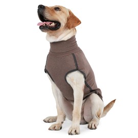 Dog Sweater Pullover Cold Weather Vest for Dogs Dog Sweatshirt Dog Jacket for Indoor and Outdoor Use (Medium, Brown)