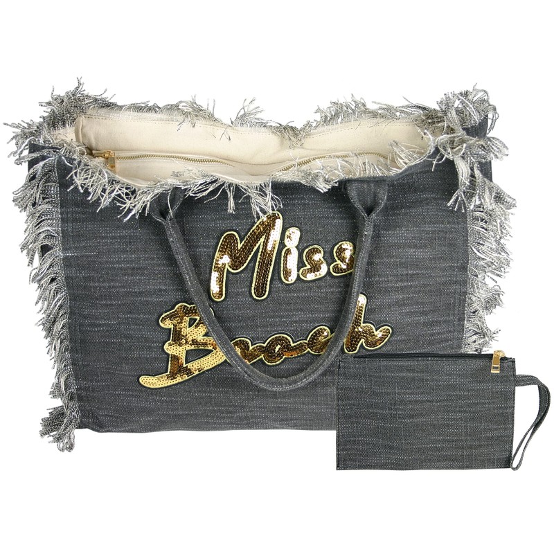 Miss Beach - Beach Bag with Zip - 29 or